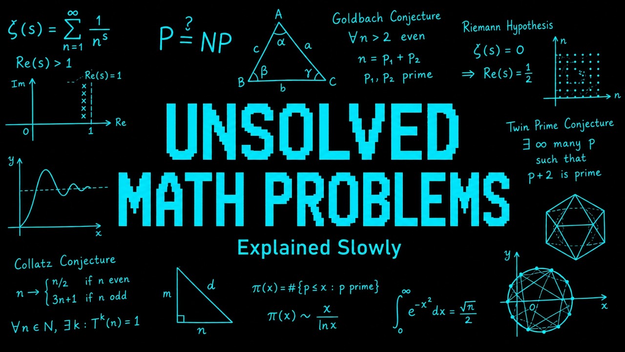 Every Unsolved Math Problem In History Explained Slowly (For Sleep)