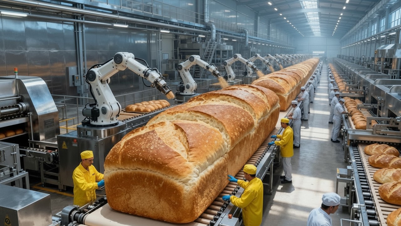Inside a Modern Bread Factory: From Wheat Kernels to Packaged Sandwich Loaves (Full Process)