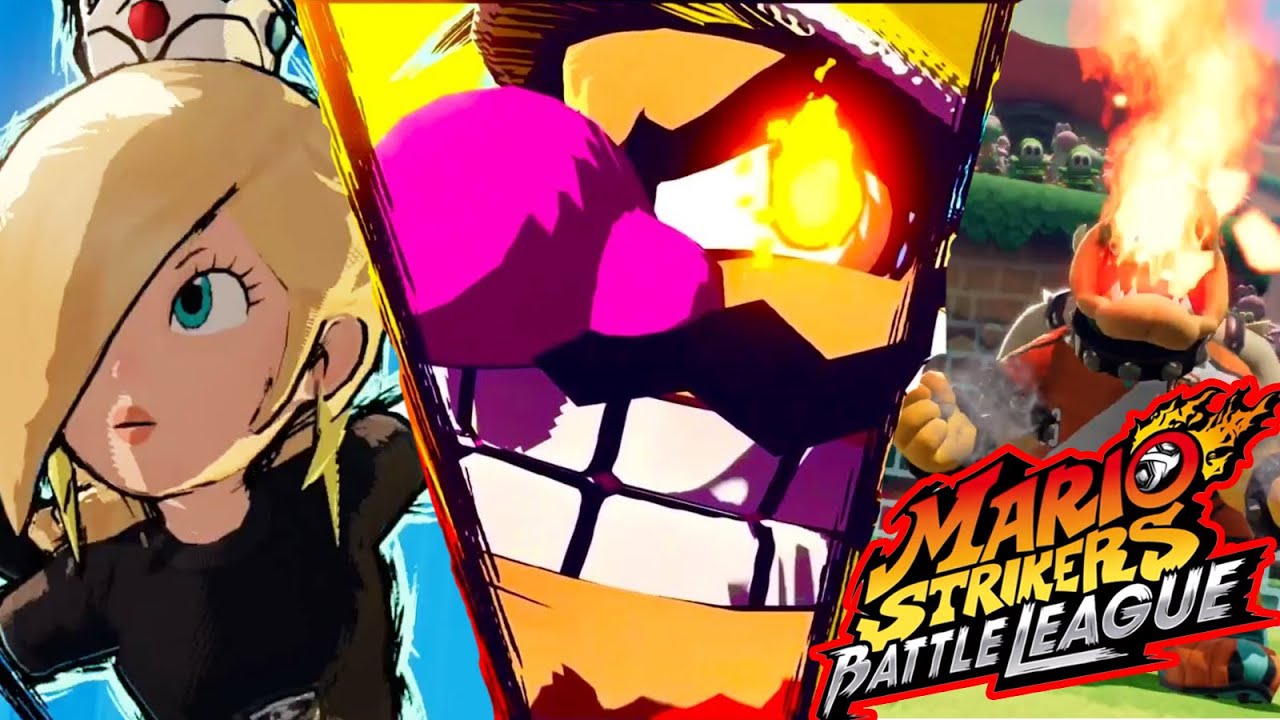 Mario Strikers Battle League Gameplay Wario & Rosalina Hyper Strike & More!