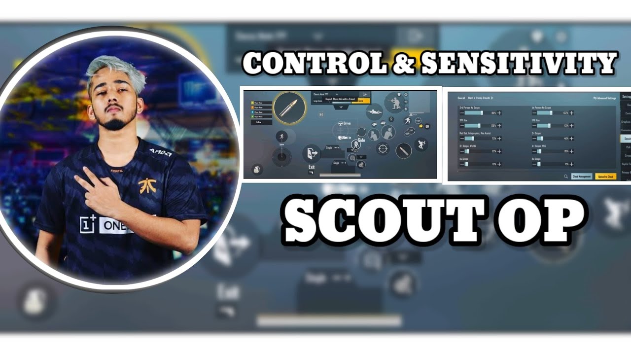 SCOUT OP CONTROL AND SENSITIVITY CODE BGMI 4 FINGER LAYOUT STAR RAJ BGMI