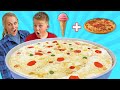 DIY Giant Dessert Ice Cream Pizza! Making FOOD Out Of CANDY!!
