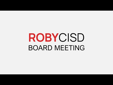 Roby CISD Special Board Meeting YouTube