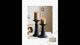 Traditional Black Candle Holder - Tall