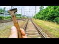 Прогулка по шпалам  железной дороги в поисках металлолома