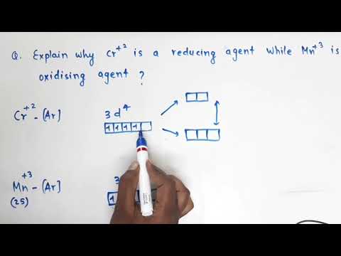 Video: Varför är cr2+ reducerande och mn3+ oxiderande?