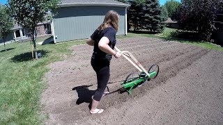 corn planting with hoss garden seeder