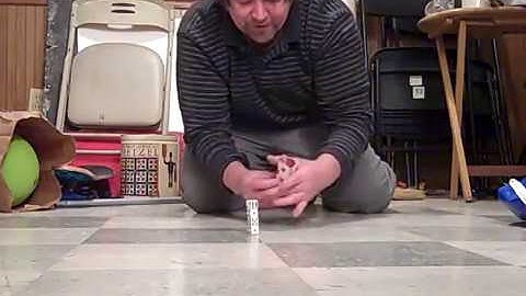 Dice Stacking Tricks Using  2 Playing Cards As Dice Cup