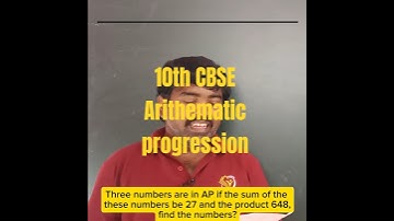 Three numbers are in AP if the sum of these numbers be 27 and the product 648, find the numbers?