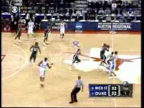 Michigan State University Spartan Basketball vs Duke 2005