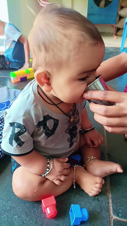 cute baby drink water first time🥰😍😘#cute #baby #shortsfeed