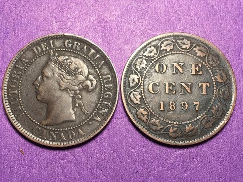 Rare Canada Victoria 1 Cent 1893 - 1897 Valuable Coin
