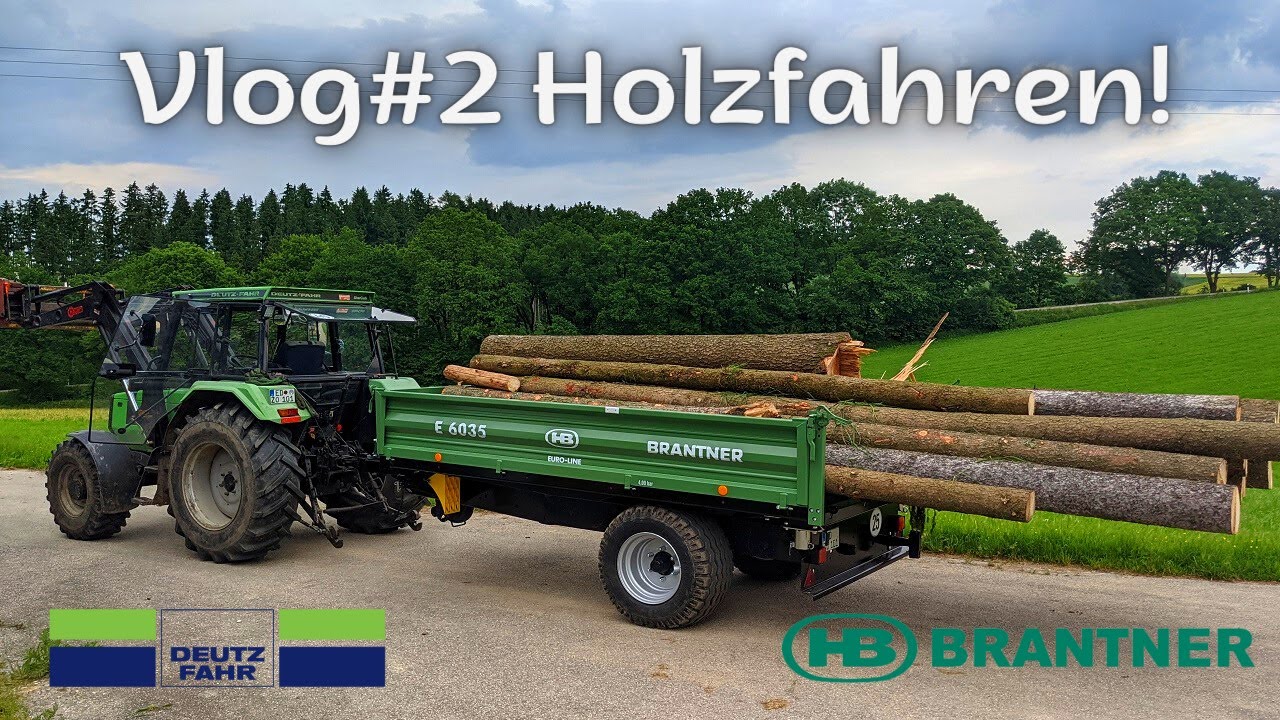 Vlog #2 Holzfahren! / Deutz DX 3.60 Brantner Kipper Hauer Frontlader
