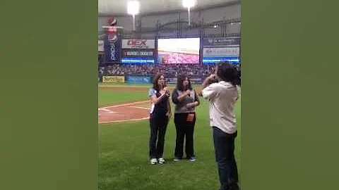 Deborah Jacobson singing at the Rays game!