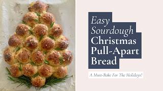 Easy Sourdough Christmas Tree Pull Apart Bread with Cheese   Garlic