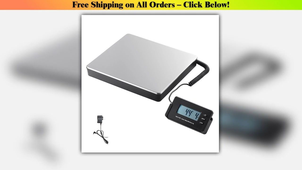 SucceBuy 440lbs Digital Shipping Scale with Timer Tare Function HD LCD Screen Portable Package Post