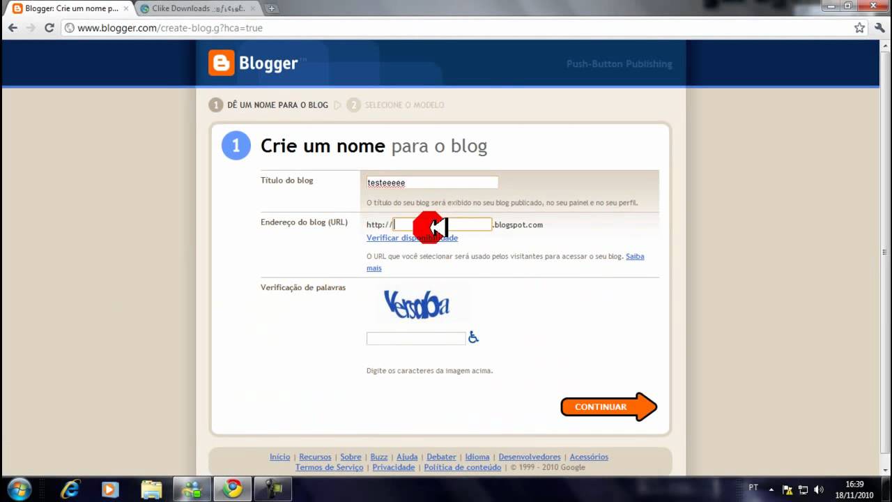 Como fazer um blog de teste - YouTube