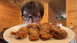These Honey Sriracha Chicken Tenders are AMAZING. 
