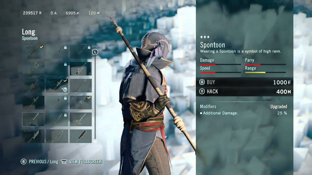 assassins creed unity weapon stats
