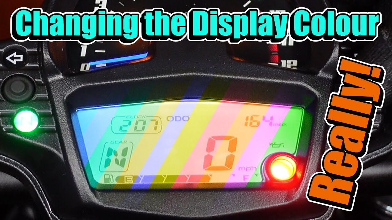 How to change the display colour on a Kawasaki Vulcan S (REALLY) - YouTube