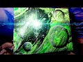 THE FIRST GREEN ACRYLIC GALAXY POUR WITH STARS PLANETS AND NEBULA ART