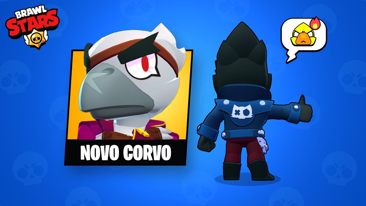 Usei O Novo Corvo Branco Do Brawl Stars Youtube - corvo brawl stars preto e branco personagem