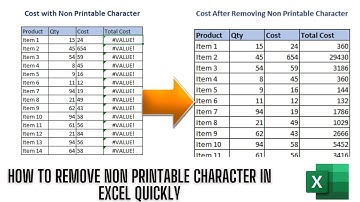 How to Remove the Non Printable Characters Quickly in Excel