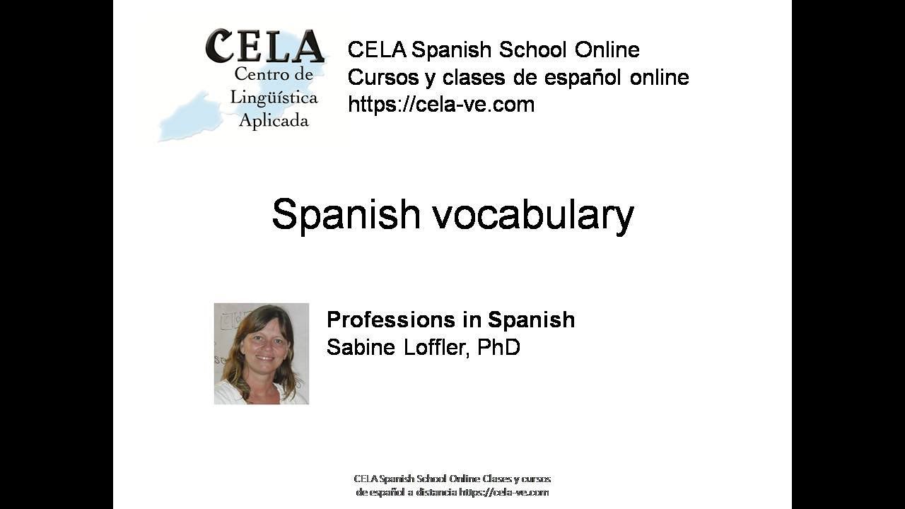 Spanish Vocabulary Professions YouTube Spanish Vocabulary Professions YouTube