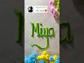 Miya 💕Relaxing art video #sandart #calligraphy #handwriting #asmr #sandscript #nameinsand #nameart