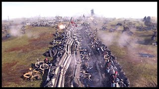 AMERICAN CIVIL WAR TRENCH BATTLE! 1000 Union & Confederates Soldiers - Men of War BITFA Mod Gameplay