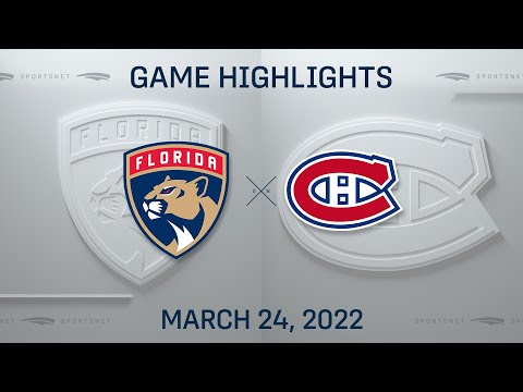 NHL Highlights | Panthers vs. Canadiens - Mar. 24, 2022