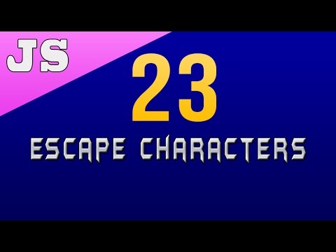 Escape Characters in Javascript - 23