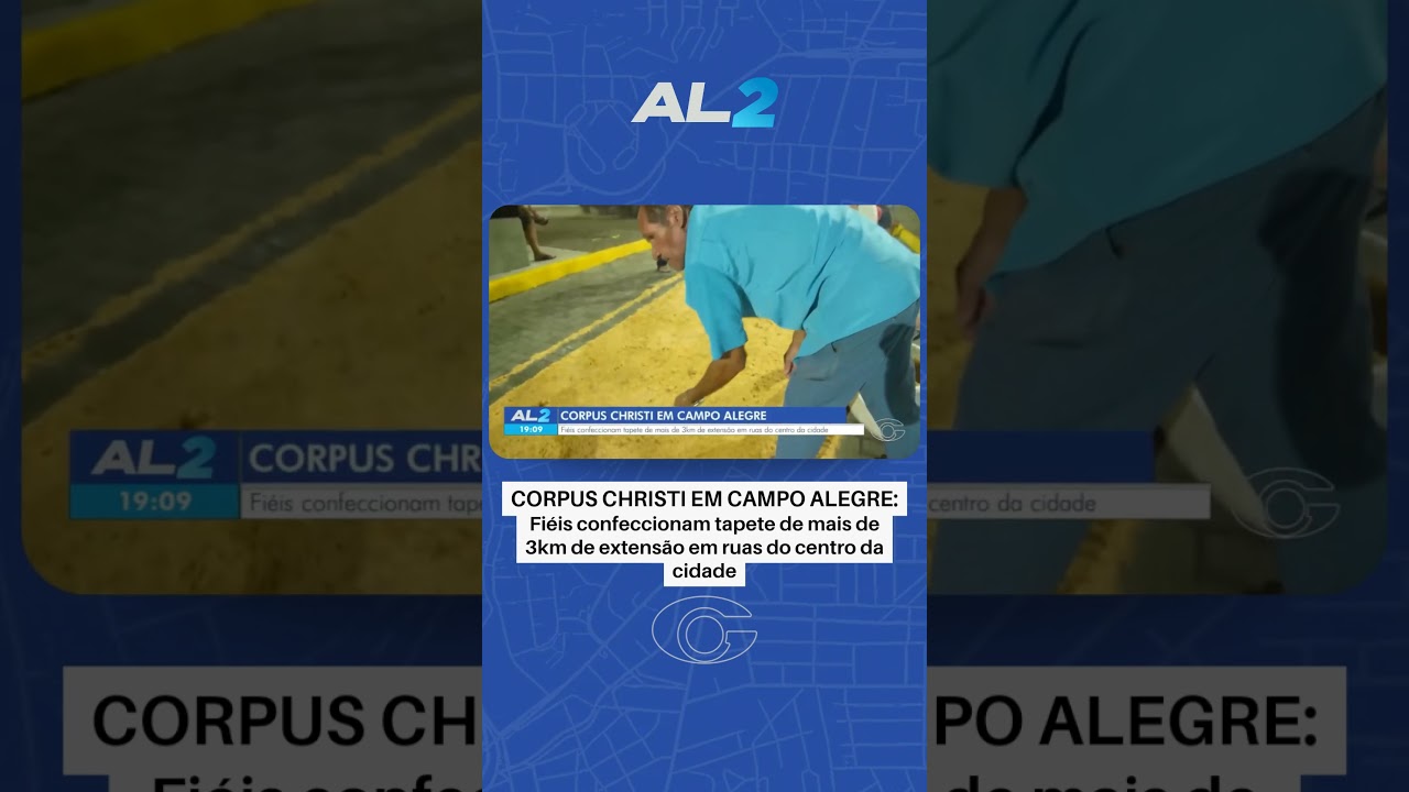 Veja o tapete gigante de Corpus Christi feito em Campo Alegre