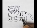 How to draw a Cartoon Tiger-in easy steps for beginners, CARTOONISTS Step by step.