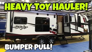 SUPER HEAVY Stryker Travel Trailer Toy Hauler!