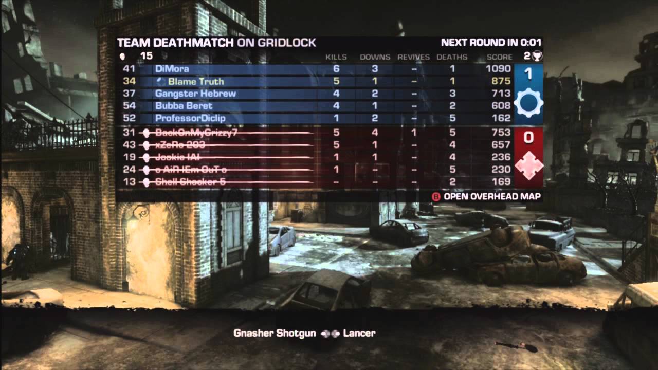 Gears Of War 3 Multiplayer Gameplay - Team Deathmatch on Sandbar 1080P 