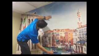 How to install a peel and stick wall mural