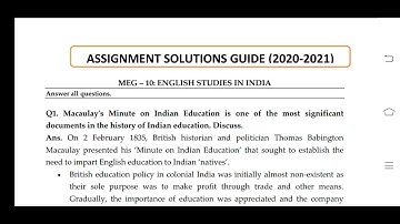 MEG 10 Ignou Solved Assignment 2020-21