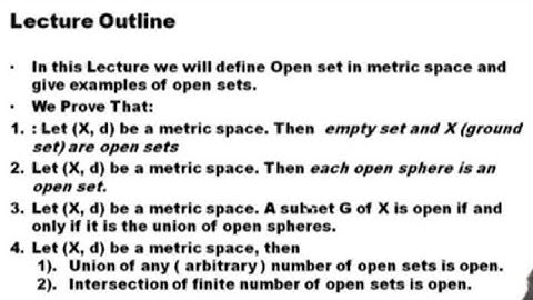 Set Topology & Metric Spaces | MTH251 Lecture 06
