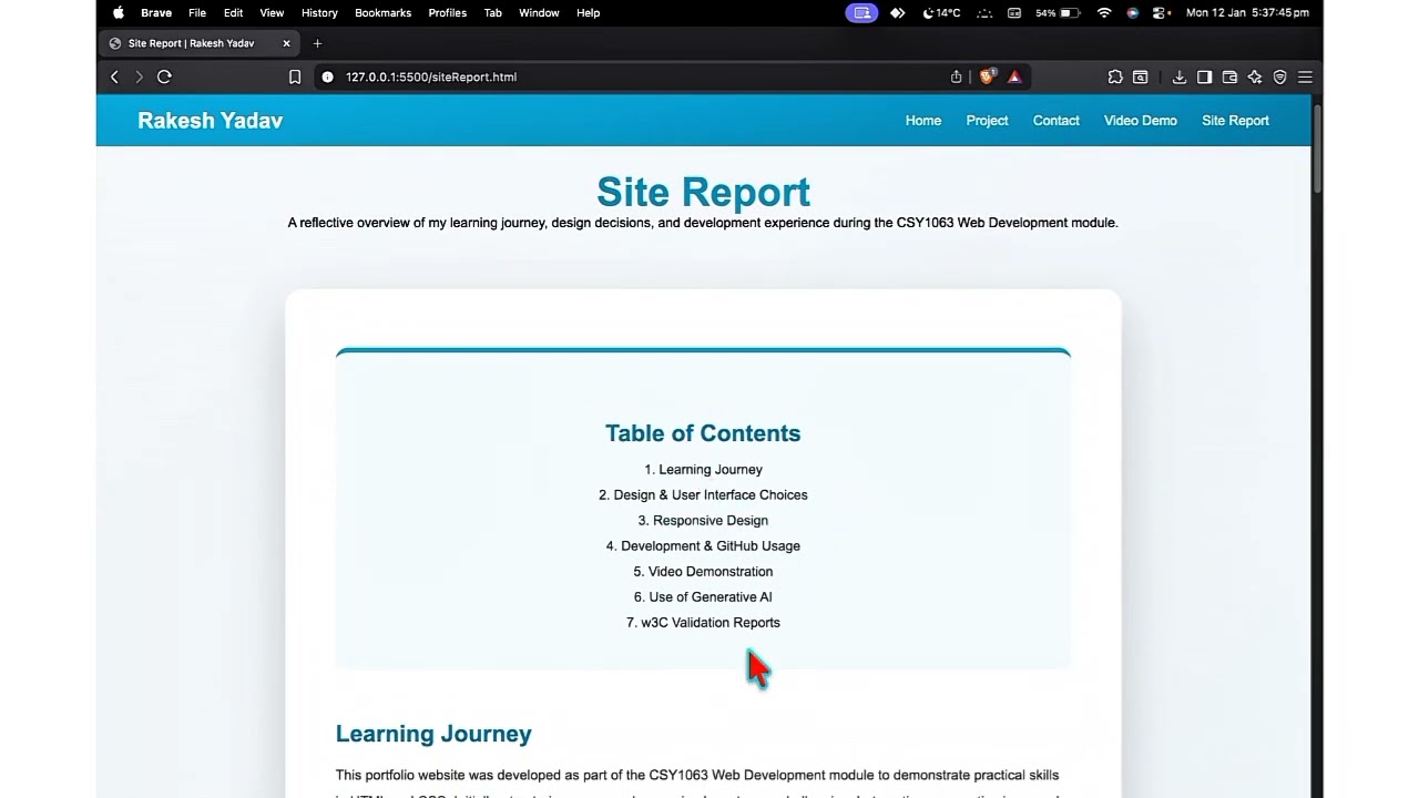 From Code to Creativity | My Personal Portfolio Website Showcase.🚀