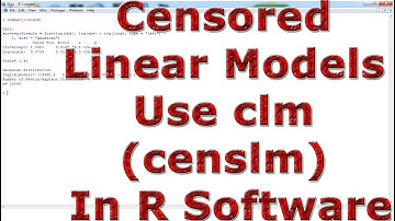 Censored Linear Models Use clm (censlm) With (In) R Software