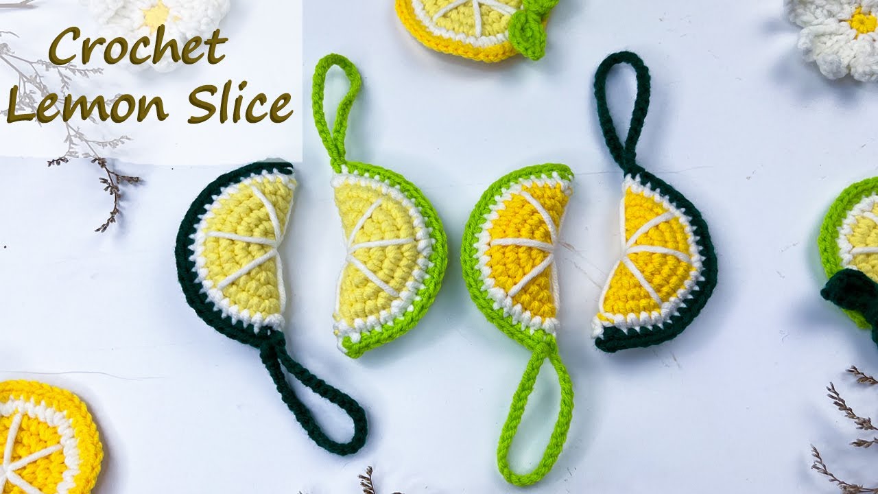 How To Crochet Lemon Keychain Tutorial | Crochet Amigurumi Keychain DIY