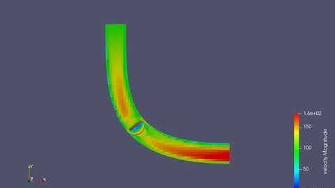 Velocity Contour of Transient State Simulation of flow over a Throttle Body