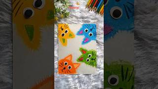 DIY Cat Craft for Beginners 🖌️#shorts #diycraft #art #satisfying #ytshorts