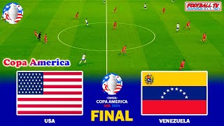 : USA vs VENEZUELA - COPA AMERICA FINAL | Full Match & All Goals | eFootball PES Gameplay PC