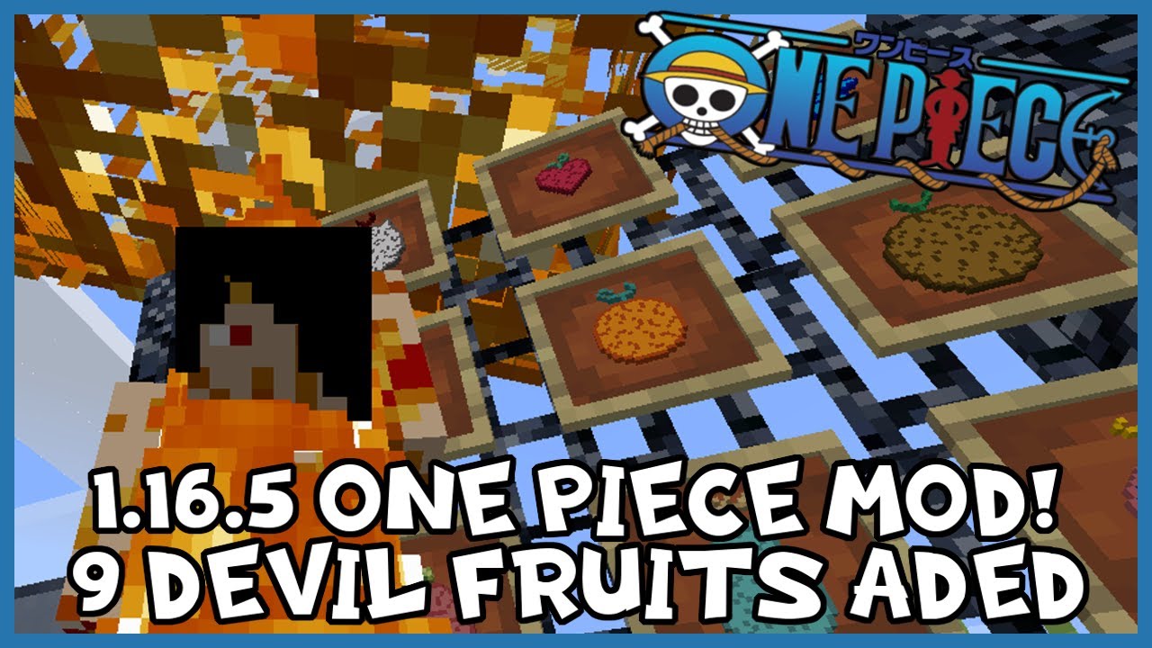 New 1 16 5 One Piece 9 Devil Fruits Haki More Minecraft One Piece Devil Fruit Mod Review Youtube