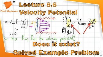 Fluid Mechanics 8.6 - Velocity Potential Function - An Example