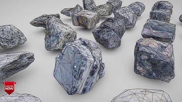Lowpoly Rocks - 4 - Non Commercial Model 3d for c4d free downloads (file describe)