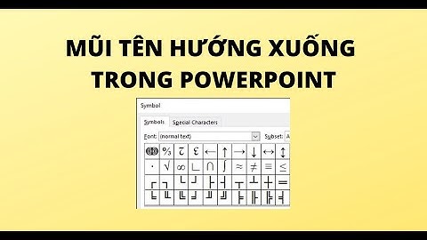 MŨI TÊN HƯỚNG XUỐNG TRONG POWERPOINT