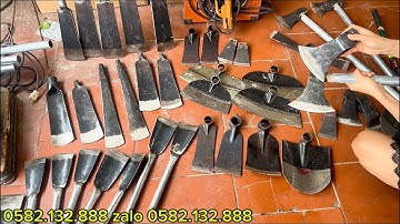 CUỐC XẺNG THÉP TÀU CUỐC LƯỠI GÀ NHÍP SỊN THUỔNG ĐÁNH CÂY CẢ CÁN XẮN BẦU TẠO BẦU 