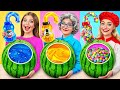 自分 vs おばあちゃんの料理チャレンジ | 素晴らしいらしい食べ物のハック Jelly DO Challenge